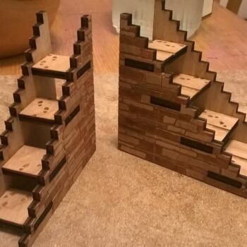 Intra απο ξύλο plywood 3mm-4mm πάχος - Μινιατούρα σκάλα Δίασταση 40x50 cm Intraeaxys-078yglqo - Image 3