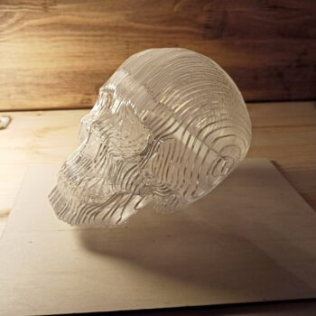 Intra απο ξύλο plywood 3mm-4mm πάχος - Ακρυλικό τρισδιάστατο μοντέλο κρανίου Δίασταση 20x20 cm Intraeaxys-91jdlv81 - Image 3