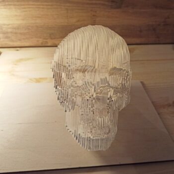 Intra απο ξύλο plywood 3mm-4mm πάχος - Ακρυλικό τρισδιάστατο μοντέλο κρανίου Δίασταση 20x20 cm Intraeaxys-91jdlv81 - Image 4