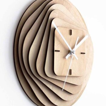 Intra απο ξύλο plywood 3mm-4mm πάχος - Ρολόι Ξύλο με στρώσεις 3mm Κόντρα πλακέ σημύδας με χώρο 3mm Δίασταση 30x30 cm Intraeaxys-m1d6vv37 - Image 1