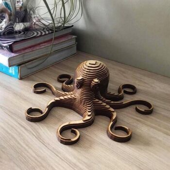 Intra απο ξύλο plywood 3mm-4mm πάχος - Ξύλινο με στρώσεις χταποδιού Δίασταση 30x30 cm Intraeaxys-91jd8zl1 - Image 1