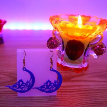 Intra απο ξύλο plywood 3mm-4mm πάχος - Δώρο κοσμήματος ζευγάρι ακρυλικά σκουλαρίκια Δίασταση 3x3 cm Intraeaxys-ro6y5r67 - Image 5