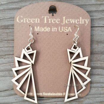 Intra απο ξύλο plywood 3mm-4mm πάχος - Αποκλειστικό σχέδιο με μοντέρνα σκουλαρίκια Δίασταση 3x3 cm Intraeaxys-eoxl6jgo - Image 1