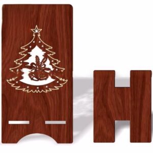 Intra απο ξύλο plywood 3mm-4mm πάχος - Χριστουγεννιάτικη βάση τηλεφώνου Δίασταση 30x30 cm Intraeaxys-91jdmn51