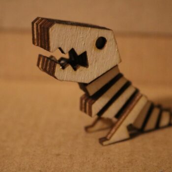 Intra απο ξύλο plywood 3mm-4mm πάχος - Μικροσκοπικό T-Rex Δίασταση 30x30 cm Intraeaxys-51rr5pm1 - Image 1