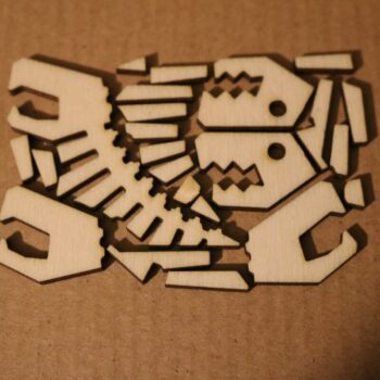 Intra απο ξύλο plywood 3mm-4mm πάχος - Μικροσκοπικό T-Rex Δίασταση 30x30 cm Intraeaxys-51rr5pm1 - Image 3