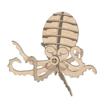Intra απο ξύλο plywood 3mm-4mm πάχος - Kraken 3D Puzzle Δίασταση 30x30 cm Intraeaxys-67wlj521 - Image 1