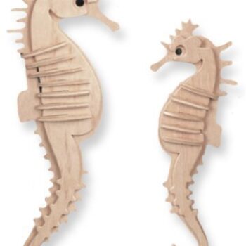 Intra απο ξύλο plywood 3mm-4mm πάχος - Τρισδιάστατο παζλ Sea Horse Δίασταση 30x30 cm Intraeaxys-d1lv9mpo - Image 1