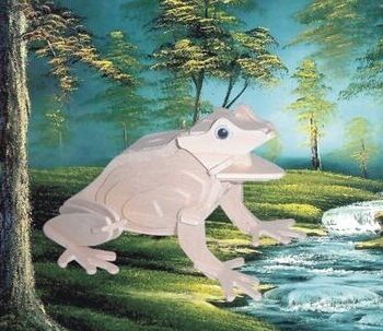 Intra απο ξύλο plywood 3mm-4mm πάχος - Frog 3D Puzzle Δίασταση 30x30 cm Intraeaxys-voq2pdqo - Image 3