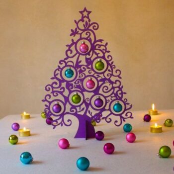 Intra απο ξύλο plywood 3mm-4mm πάχος - Χριστουγεννιάτικη διακόσμηση Χριστουγεννιάτικο δέντρο Δίασταση 30x30 cm Intraeaxys-ro6y8j27 - Image 1