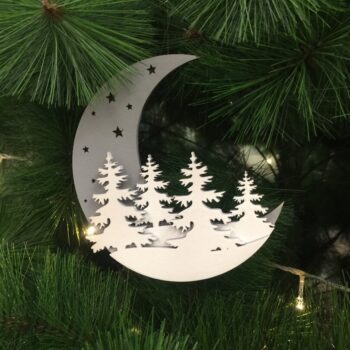 Intra απο ξύλο plywood 3mm-4mm πάχος - Φεγγάρι Χριστουγεννιάτικη διακόσμηση Δίασταση 30x30 cm Intraeaxys-eo20rlm7 - Image 1