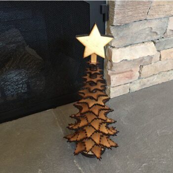 Intra απο ξύλο plywood 3mm-4mm πάχος - Πρότυπο χριστουγεννιάτικου δέντρου Δίασταση 30x30 cm Intraeaxys-voq25ldo - Image 1