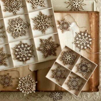 Intra απο ξύλο plywood 3mm-4mm πάχος - Χριστουγεννιάτικο Δέντρο Νιφάδες χιονιού Δίασταση 30x30 cm Intraeaxys-d1lv6p6o - Image 1