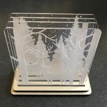 Intra απο ξύλο plywood 3mm-4mm πάχος - Shadow Box σουβέρ Δίασταση 30x30 cm Intraeaxys-6o3yj4p7 - Image 1