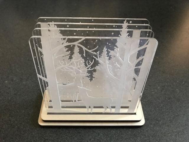 Intra απο ξύλο plywood 3mm-4mm πάχος - Shadow Box σουβέρ Δίασταση 30x30 cm Intraeaxys-6o3yj4p7