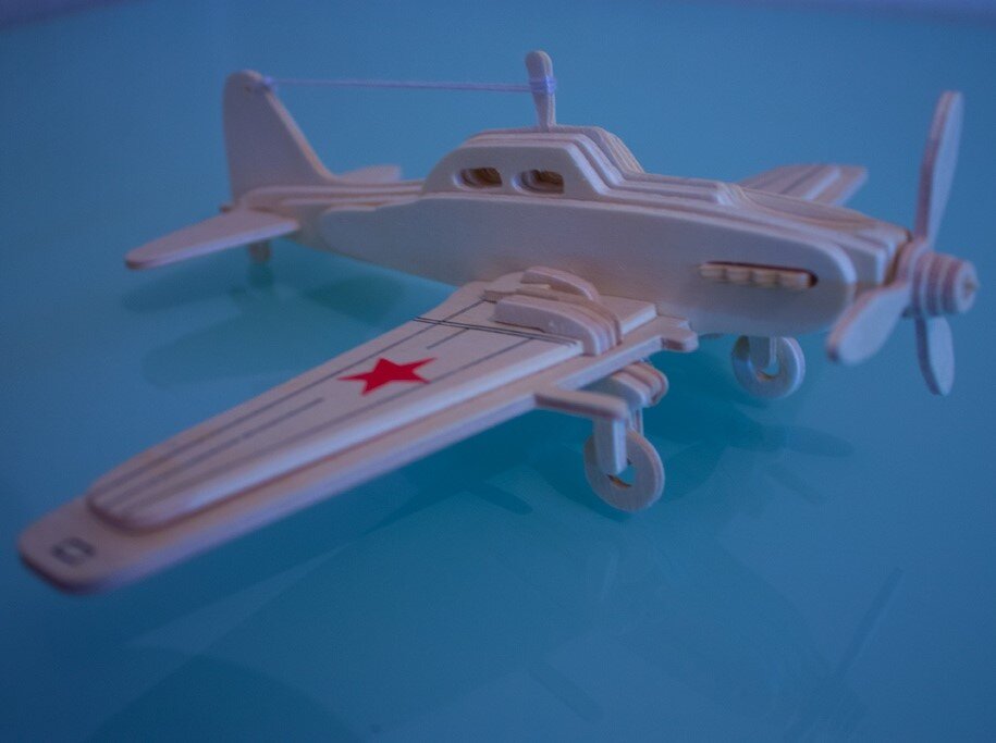 Intra απο ξύλο plywood 3mm-4mm πάχος - Ilyushin Il-2 Sturmovik 3D παζλ Δίασταση 30x30 cm Intraeaxys-yon0v627