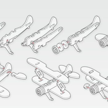 Intra απο ξύλο plywood 3mm-4mm πάχος - Waco UPF-7 Biplane 3D Puzzle Acrylic Δίασταση 20x20 cm Intraeaxys-r1z2yd21 - Image 3