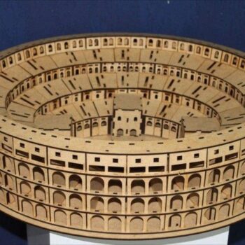 Intra απο ξύλο plywood 3mm-4mm πάχος - Μινιατούρα παζλ ξύλινο ρωμαϊκό Colosseum Δίασταση 30x30 cm Intraeaxys-eo2y0dq1 - Image 1