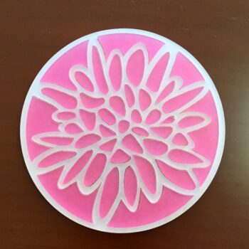 Intra απο ξύλο plywood 3mm-4mm πάχος - Ακρυλικό σουβέρ λουλουδιών Δίασταση 20x20 cm Intraeaxys-0788dzn7 - Image 3