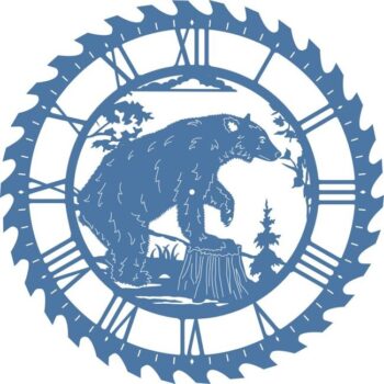 Intra απο ξύλο plywood 3mm-4mm πάχος - Ρολόι τοίχου Bear Διακόσμηση τοίχου Δίασταση 30x30 cm Intraeaxys-m1d6l537 - Image 3