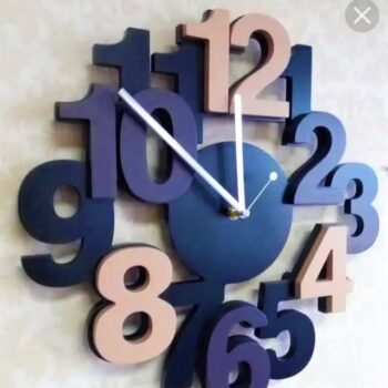 Intra απο ξύλο plywood 3mm-4mm πάχος - Σύγχρονο ρολόι τοίχου με έντονους αριθμούς Δίασταση 30x30 cm Intraeaxys-p7yme857 - Image 4