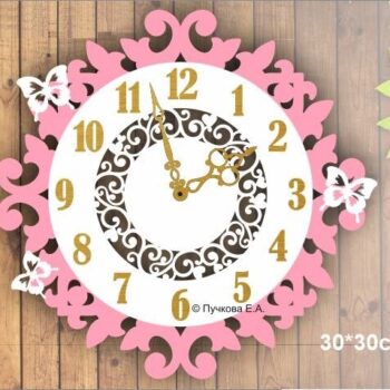 Intra απο ξύλο plywood 3mm-4mm πάχος - Ξύλινο διακοσμητικό ρολόι τοίχου Δίασταση 30x30 cm Intraeaxys-eo4qmwg7 - Image 1