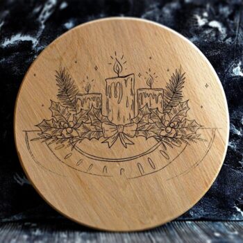 Intra απο ξύλο plywood 3mm-4mm πάχος - Χαρακτική διακόσμηση λουλουδιών Δίασταση 30x30 cm Intraeaxys-ro6y0j37 - Image 1