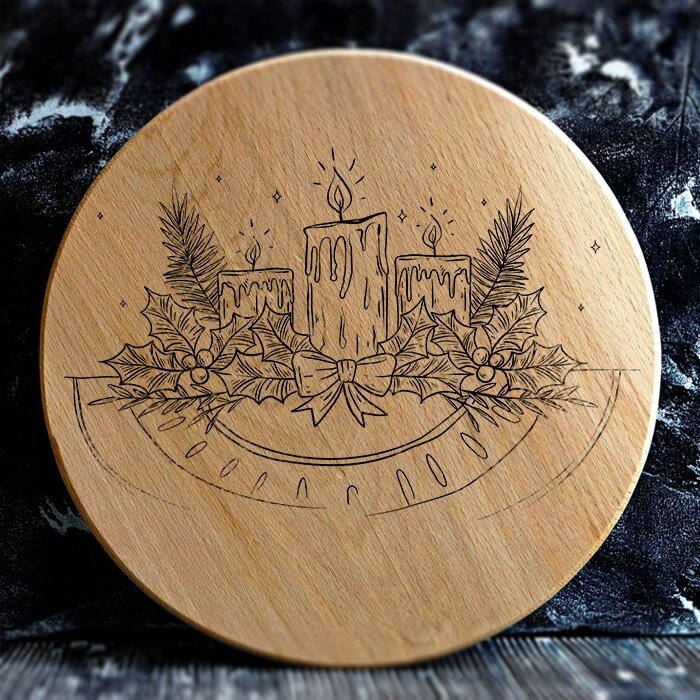 Intra απο ξύλο plywood 3mm-4mm πάχος - Χαρακτική διακόσμηση λουλουδιών Δίασταση 30x30 cm Intraeaxys-ro6y0j37