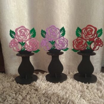 Intra απο ξύλο plywood 3mm-4mm πάχος - Βάζο με λουλούδια για χαρτοπετσέτα Δίασταση 30x30 cm Intraeaxys-078y5d5o - Image 1