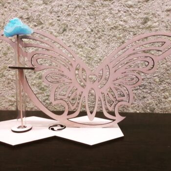 Intra απο ξύλο plywood 3mm-4mm πάχος - Πεταλούδα Stand Glass Planter Δοκιμαστικός σωλήνας Βάζο Γυάλινη γλάστρα Δίασταση 30x30 cm Intraeaxys-91jdq3p1 - Image 1