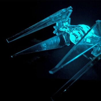 Intra απο ξύλο plywood 3mm-4mm πάχος - Mini TIE Interceptor Δίασταση 30x30 cm Intraeaxys-lop32m51 - Image 1