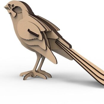 Intra απο ξύλο plywood 3mm-4mm πάχος - Sparrow 3D Puzzle Δίασταση 30x30 cm Intraeaxys-r1zn2w1l - Image 1