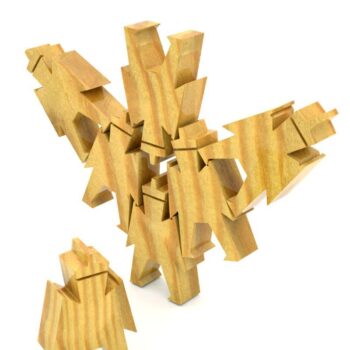 Intra απο ξύλο plywood 3mm-4mm πάχος - 3D παζλ Astronaut Acrobats Δίασταση 30x30 cm Intraeaxys-ro6gnq7x - Image 1