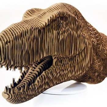 Intra απο ξύλο plywood 3mm-4mm πάχος - Κεφάλι του Δεινοσαύρου Τυραννόσαυρου Δίασταση 30x30 cm Intraeaxys-eo0zz31g - Image 1