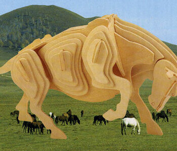 Intra απο ξύλο plywood 3mm-4mm πάχος - Ταύρος τρισδιάστατο παζλ Δίασταση 30x30 cm Intraeaxys-r7vqn51d - Image 1