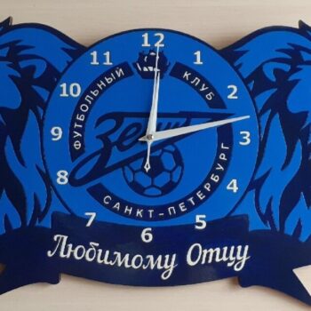 Intra απο ξύλο plywood 3mm-4mm πάχος - Αυθεντικό πρότυπο δώρου Decor Ρολόι τοίχου Zenit Δίασταση 30x30 cm Intraeaxys-lopqd657 - Image 1