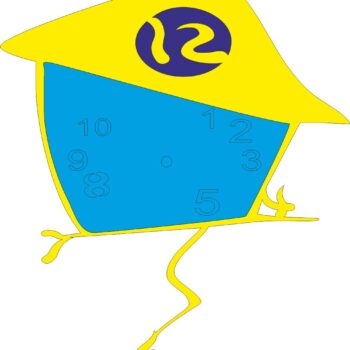 Intra απο ξύλο plywood 3mm-4mm πάχος - Πρότυπο ρολογιού παιδικού δωματίου Δίασταση 30x30 cm Intraeaxys-6o3yvvk7 - Image 1