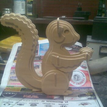 Intra απο ξύλο plywood 3mm-4mm πάχος - Squirrel 3D Ξύλινο παζλ Δίασταση 30x30 cm Intraeaxys-pok3znk7 - Image 1