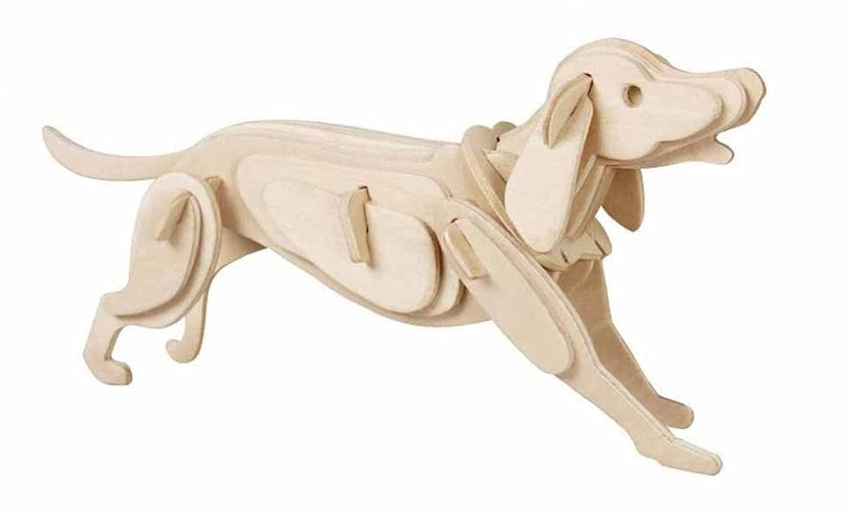 Intra απο ξύλο plywood 3mm-4mm πάχος - Dog 3D Wooden Puzzle DWG File Δίασταση 30x30 cm Intraeaxys-p7ymn557