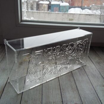 Intra απο ξύλο plywood 3mm-4mm πάχος - Ακρυλικό διακοσμητικό κουτί με πρότυπο καπάκι Δίασταση 20x20 cm Intraeaxys-6o3yj0q7 - Image 1