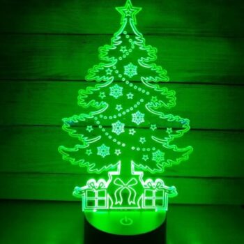 Intra απο ξύλο plywood 3mm-4mm πάχος - Ακρυλικό Νυχτερινό Φως Χριστουγεννιάτικου Δέντρου Δίασταση 20x20 cm Intraeaxys-joedwp51 - Image 1