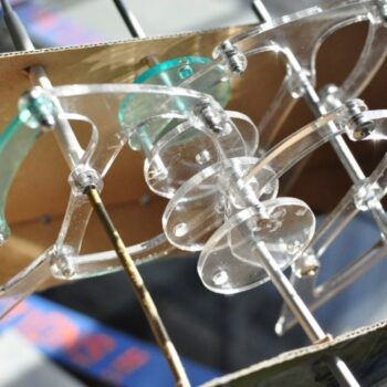 Intra απο ξύλο plywood 3mm-4mm πάχος - Μηχανισμός Βαδίσματος Theo Jansen Δίασταση 30x30 cm Intraeaxys-91jkdm8o - Image 1