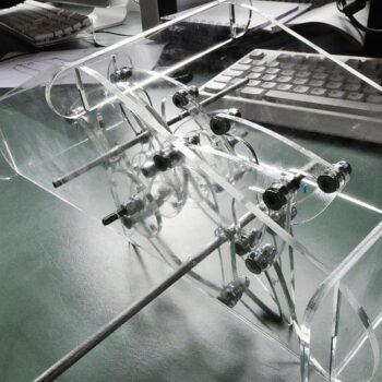 Intra απο ξύλο plywood 3mm-4mm πάχος - Μηχανισμός Βαδίσματος Theo Jansen Δίασταση 30x30 cm Intraeaxys-91jkdm8o - Image 4