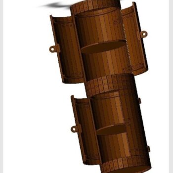 Intra απο ξύλο plywood 3mm-4mm πάχος - Βαρέλι Διπλής Μπαρ Δίασταση 30x30 cm Intraeaxys-r1z02zno - Image 4