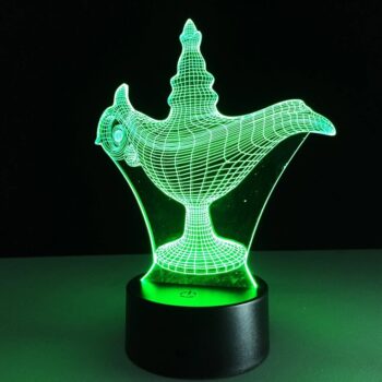 Intra απο ξύλο plywood 3mm-4mm πάχος - Aladdin 3D Illusion Lamp Δίασταση 30x30 cm Intraeaxys-ro6y5427 - Image 1