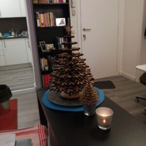 Intra απο ξύλο plywood 3mm-4mm πάχος - Χριστουγεννιάτικο δέντρο Δίασταση 30x30 cm Intraeaxys-6o3prq7n