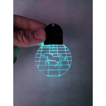 Intra απο ξύλο plywood 3mm-4mm πάχος - Μενταγιόν Unicorn Synthwave Clear Acrylic Δίασταση 20x20 cm Intraeaxys-67wlzyl1 - Image 1