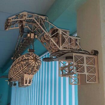 Intra απο ξύλο plywood 3mm-4mm πάχος - Αερόπλοιο 3D Ξύλινο παζλ Δίασταση 30x30 cm Intraeaxys-ro6yxxq7 - Image 3