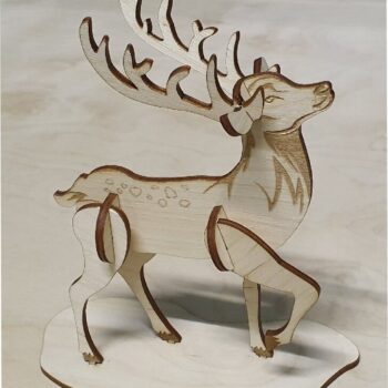 Intra απο ξύλο plywood 3mm-4mm πάχος - Χριστουγεννιάτικο Deer Decor 4mm Κόντρα πλακέ Δίασταση 30x30 cm Intraeaxys-e1gk2qvo - Image 1