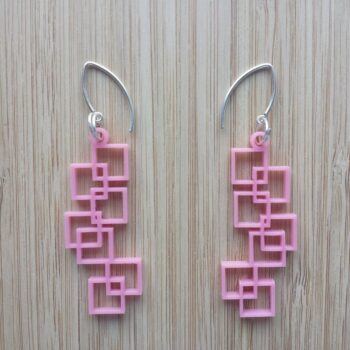 Intra απο ξύλο plywood 3mm-4mm πάχος - Πρότυπο σχεδίασης σκουλαρίκια Δίασταση 3x3 cm Intraeaxys-r1z2r321 - Image 1